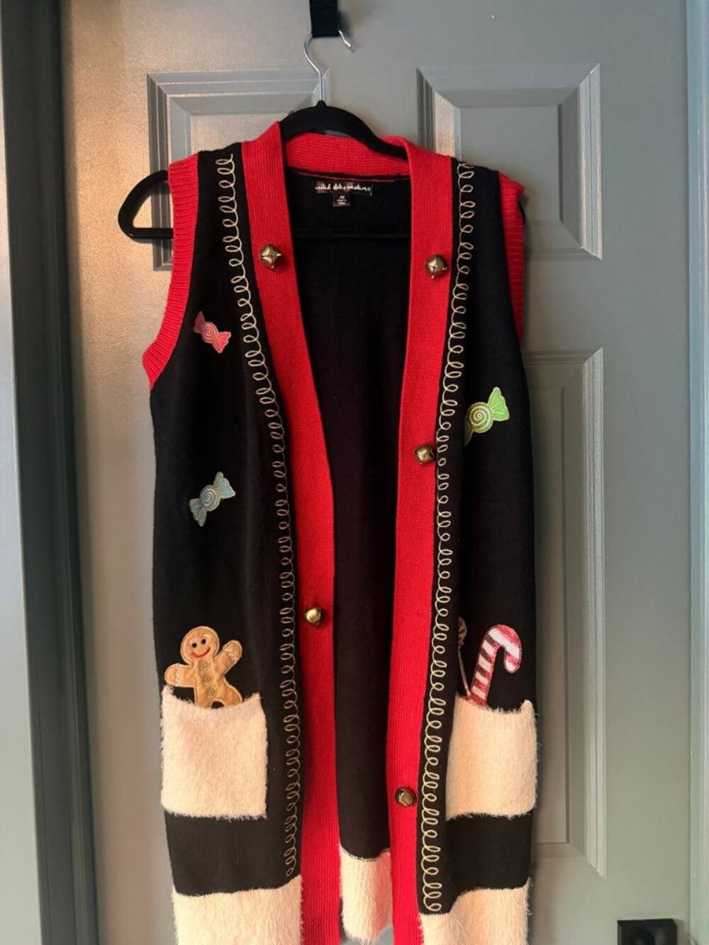 US Sweaters Christmas Holiday Knit Long Duster Vest